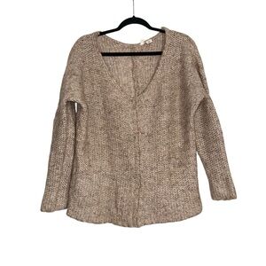 Moth Alpaca Wool Blend V-Neck Knit Sweater SMALL